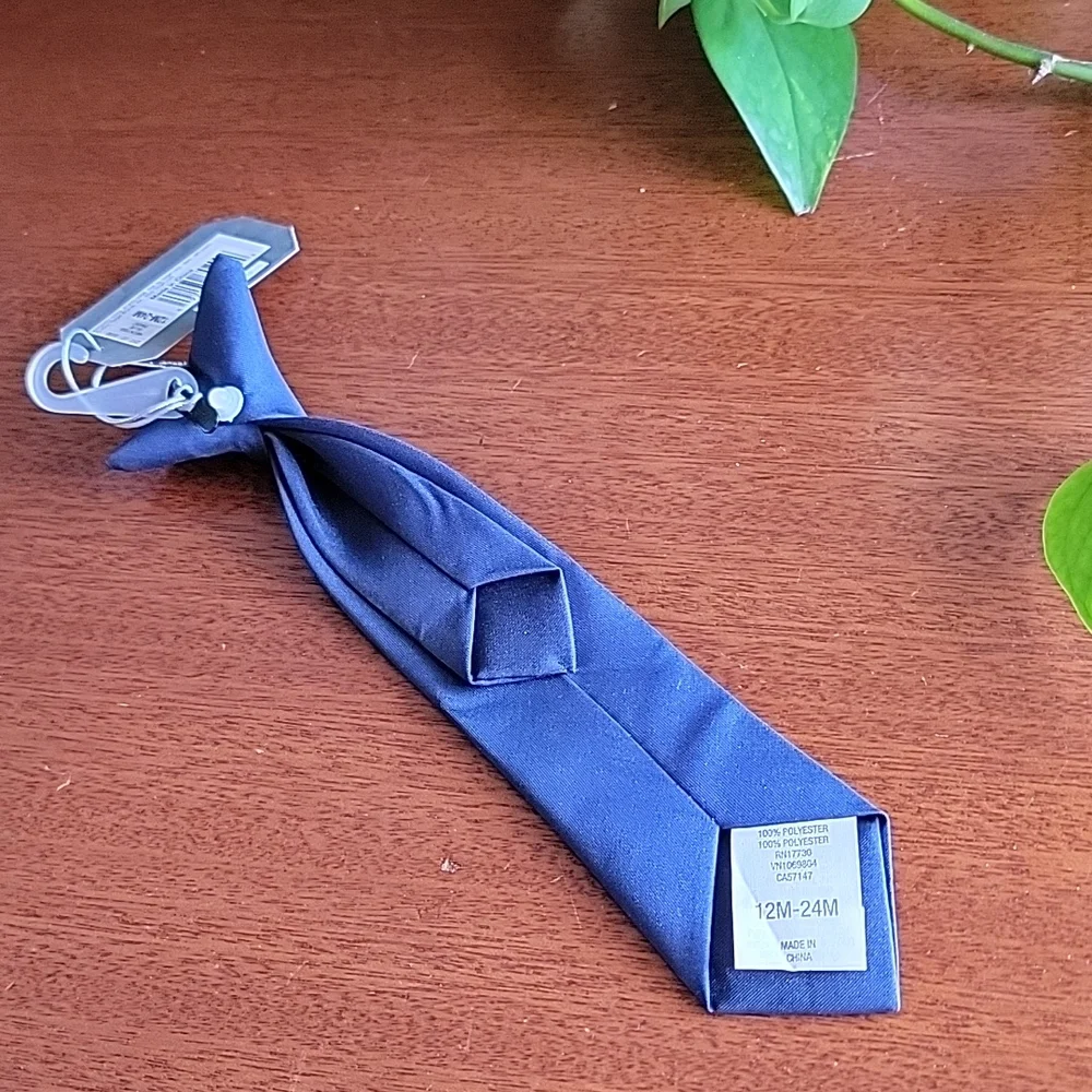 New Cherokee Clip on Neck tie Navy Blue 👔 12m 24m intant toddler